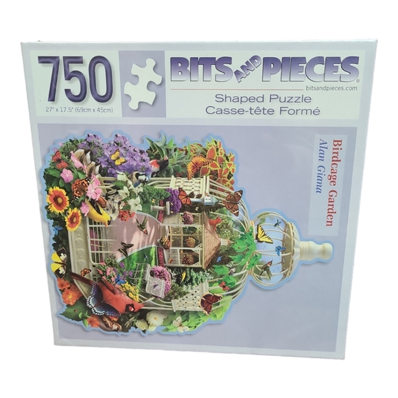 NEW Bits and Pieces Shaped Puzzle BIRDCAGE GARDEN Alan Giana - Picture 2 of 4